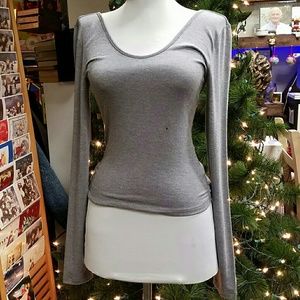 Super soft grey express LS NWT